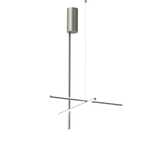 Flos Deckenleuchte Coordinates C1 Grau Metall Led/ L 78 X H 123 Cm - Silber Fashion