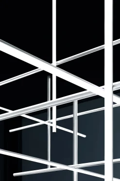 Flos Deckenleuchte Coordinates C1 Grau Metall Led/ L 78 X H 123 Cm - Silber Fashion