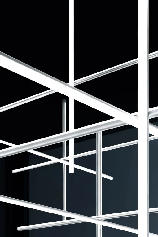 Flos Deckenleuchte Coordinates C1 Grau Metall Led/ L 78 X H 123 Cm - Silber Fashion