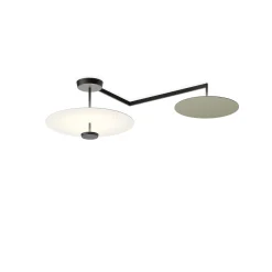 Vibia Deckenleuchte Flat Led Metall Weis Grun / 106 X 90 Cm - 3 Scheiben - Grun - Weis New