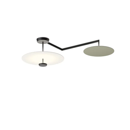 Vibia Deckenleuchte Flat Led Metall Weis Grun / 106 X 90 Cm - 3 Scheiben - Grun - Weis New
