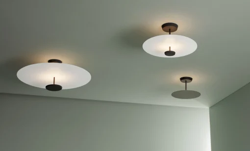 Vibia Deckenleuchte Flat Led Metall / O 55 Cm - 2 Scheiben - Weis Store