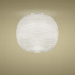 Foscarini Deckenleuchte Gem Glas/ O 43 X H 39,5 Cm - Geblasenes Glas - Weis New