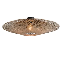 GOOD&MOJO Deckenleuchte Kalimantan Large Holz Natur / Bambus - O 87 Cm - Bambus Natur - Schwarz New