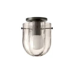 Gubi Deckenleuchte Seine Glas Grau / Mundgeblasenes Glas- O 16 X H 21,2 Cm - Antik-Messing - Rauch Cheap