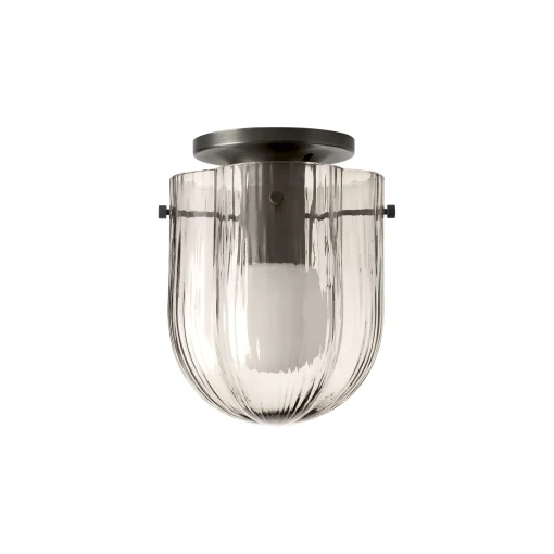 Gubi Deckenleuchte Seine Glas Grau / Mundgeblasenes Glas- O 16 X H 21,2 Cm - Antik-Messing - Rauch Cheap