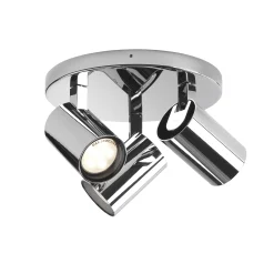 Astro Lighting Deckenleuchte Verstellbarer Spot Aqua Triple Round Metall / Deckenleuchte - 3 Drehbare Spots / O 22 Cm - Verchromt Cheap