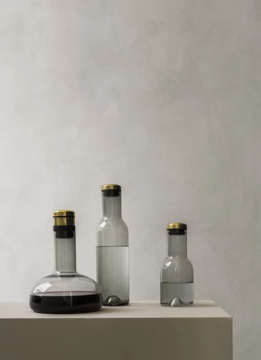 Menu Dekantierer  Glas Grau Transparent / 1 L - Messing - Rauchgrau Best