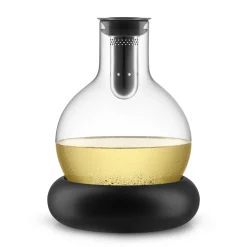 Eva Solo Dekantierer  Glas Plastikmaterial Schwarz Transparent 0,75 L / Mit Belufter - Mit Kuhlring - Schwarz - Transparent Online
