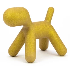 Magis Dekoration Puppy Large Plastikmaterial Gelb /  L 69 Cm - Mit Pailletten: Limitierte Auflage Weihnachten 2021 - Gold Store