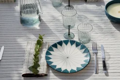 Maison Sarah Lavoine Dessertteller Daria Keramik Blau / O 22 Cm - Handbemalte Keramik - Blue Sarah Fashion
