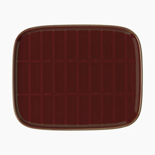 Marimekko Dessertteller Tiiliskivi Keramik Rot / 12 X 15 Cm - Dunkelrot Shop