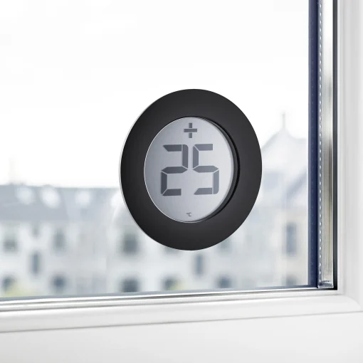 Eva Solo Digital Thermometer  Metall / Selbstklebend - Fur Die Fensterscheibe - Schwarz - Stahl Best Sale