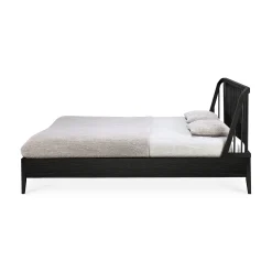 Ethnicraft Doppelbett Spindle Holz / Fur Matratzen Der Grose 180 X 200 Cm - Eiche Massiv - Schwarz Best