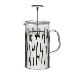 Alessi Druckkolben-Kaffeemaschine Barkoffee Glas Metall / 8 Tassen - Fur Kaffee, Tee, Krautertee - Stahl - Transparent Hot