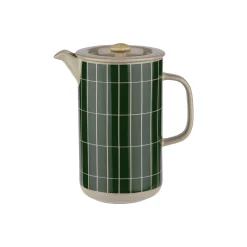 Marimekko Druckkolben-Kaffeemaschine Tiiliskivi Keramik Grun / 6 Tassen - 90 Cl - Dunkelgrun - Erde - Holz Natur Hot