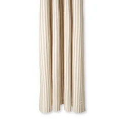 Ferm Living Duschvorhang Chambray Striped Textil Beige / 160 X H 205 Cm - Baumwolle Beschichtet - Gebrochen Weis - Sand Online