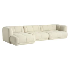 Hay Ecksofa Quilton Textil / Compo Nr. 17 Links - L 357,5 Cm / Steppstoff - Beige Shop