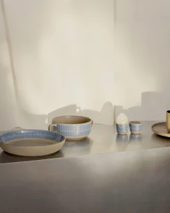 Marimekko Eierbecher Alku & Unikko Keramik Blau / 2Er-Set - Erde - Himmelblau Flash Sale
