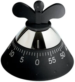 Alessi Eieruhr  Metall Plastikmaterial- Schwarz New