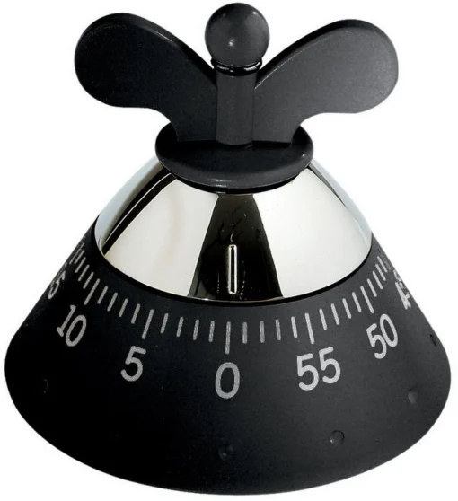 Alessi Eieruhr  Metall Plastikmaterial- Schwarz New