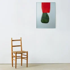 The Wrong Shop Eingerahmter Poster Bas Relief 4 Papierfaser Holz Bunt / By Ronan Bouroullec - 60 X 82 Cm - Blassblau - Grun - Rot Fashion