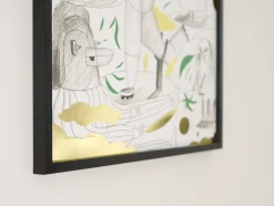 The Wrong Shop Eingerahmter Poster Jaime Hayon X - Animalotheque Papierfaser Grun / 49 X 67,8 Cm - Exklusivitat - Gold - Grun - Weis Clearance