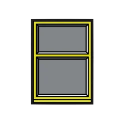 The Wrong Shop Eingerahmter Poster Window 02 Papierfaser Holz Bunt / By Richard Wood - 50 X 70 Cm - Gelb - Grau - Schwarz - Weis Cheap