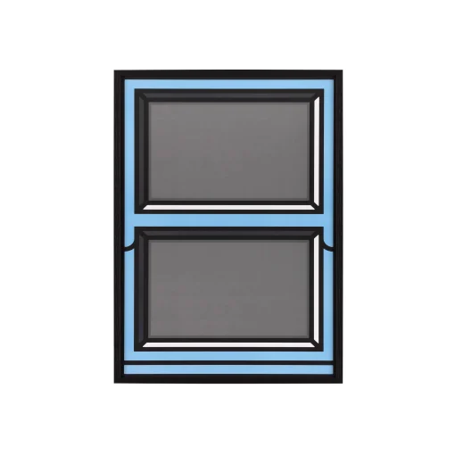 The Wrong Shop Eingerahmter Poster Window 03 Papierfaser Holz Bunt / By Richard Wood - 50 X 70 Cm - Blau - Grau - Schwarz - Weis Shop