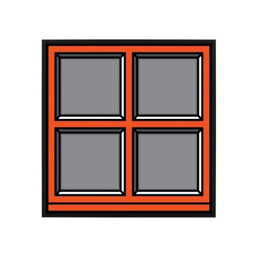 The Wrong Shop Eingerahmter Poster Window 01 Papierfaser Holz Bunt / By Richard Wood - 70 X 70 Cm - Grau - Orange - Schwarz - Weis Cheap