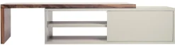 POP UP HOME Erweiterbares Tv-Möbel Slide Grau Holz Natur / Drehbar - L 110 Bis 203 Cm - Grau - Nussbaum Clearance