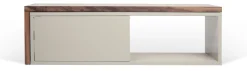 POP UP HOME Erweiterbares Tv-Möbel Slide Grau Holz Natur / Drehbar - L 110 Bis 203 Cm - Grau - Nussbaum Clearance