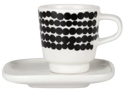 Marimekko Espressotasse Siirtolapuutarha Keramik Weis Schwarz - Schwarz - Weis Discount