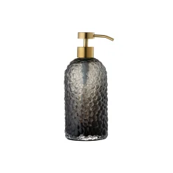 AYTM Flussigseifenspender Arura Small Glas Schwarz / Strukturglas - O 7 X H 16 Cm - Gold - Schwarz Clearance
