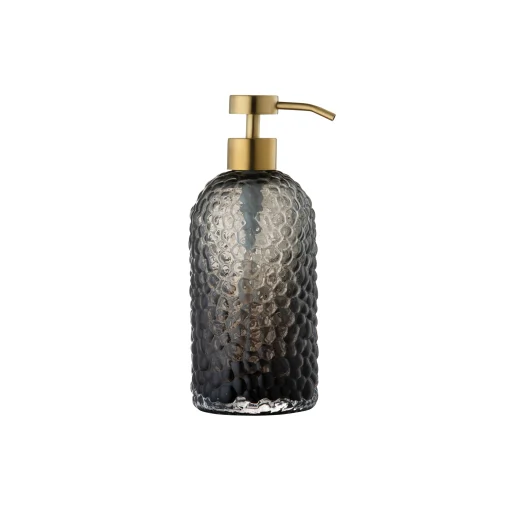 AYTM Flussigseifenspender Arura Small Glas Schwarz / Strukturglas - O 7 X H 16 Cm - Gold - Schwarz Clearance