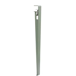 TIPTOE Fus  Metall Grau Mit Schraub-Befestigung / H 75 Cm - Um Tische & Schreibtische Zu Gestalten - Eukalyptusgrau New