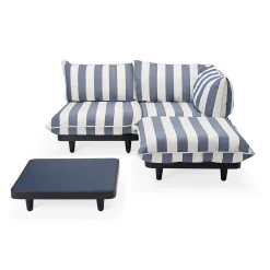 Fatboy GartenMöbel Paletti Set Textil Blau / Sitzgruppe: Couchtisch 90 X 90 Cm + Sofa L 180 Cm (Armlehne Rechts) - Blau - Dunkler Ozean Shop