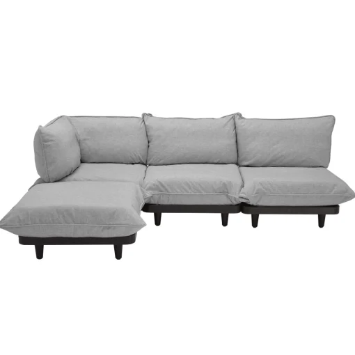 Fatboy Gartensofa 4-Sitzer Paletti Set Textil Grau / Armlehne Links - L 280 X 190 Cm - Stein-Grau Cheap