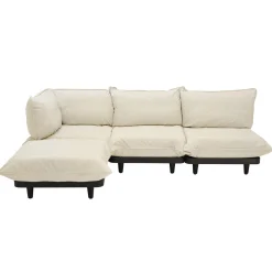 Fatboy Gartensofa 4-Sitzer Paletti Set Textil Weis / Armlehne Links - L 280 X 190 Cm - Sahara Best Sale