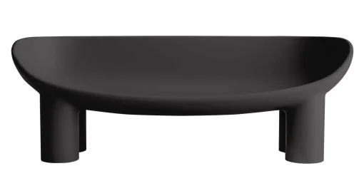 Driade Gartensofa 2-Sitzer Roly Poly Plastikmaterial Schwarz / L 175 Cm - 3-Sitzer - Kohle Hot