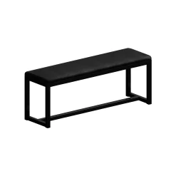Zeus Gepolsterte Bank Big Brother Leder Schwarz / L 160 Cm - Leder - Kupfer-Schwarz - Schwarz Online