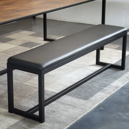 Zeus Gepolsterte Bank Big Brother Leder Schwarz / L 160 Cm - Leder - Kupfer-Schwarz - Schwarz Online