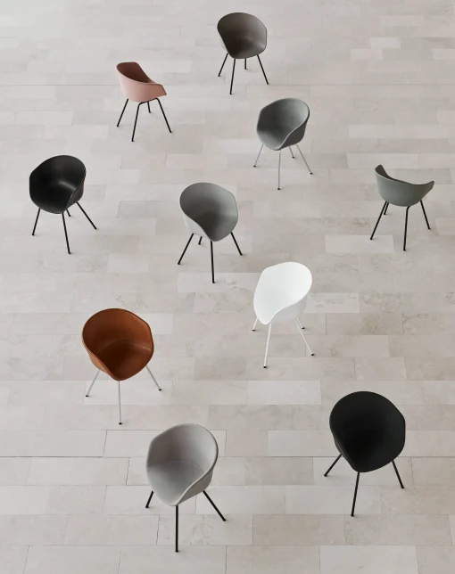 Hay Gepolsterter Sessel About A Chair Aac27 Leder Beige / Ganz Mit Leder & Metall - Nougat - Schwarz Clearance