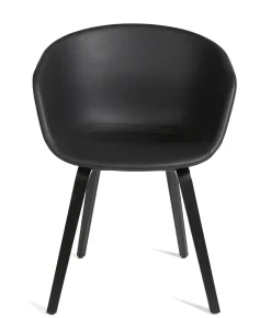 Hay Gepolsterter Sessel About A Chair Aac23 Leder Holz / Leder - 4-Beinig - Schwarz Fashion
