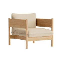 Hay Gepolsterter Sessel Arbour Textil Holz Beige / Stoff & Holz - Beige - Eiche Natur Best Sale
