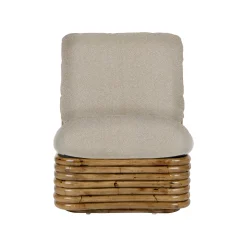 Gubi Gepolsterter Sessel Bohemian ‘72 Textil Faser Weis Beige / Neuauflage Des Originalmodells Aus Dem Jahr 1972 - Rattan & Stoff - Gebrochen Weis - Rattan Natur Store