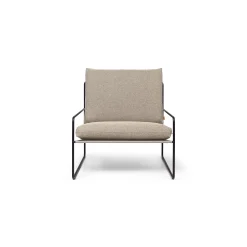 Ferm Living Gepolsterter Sessel Desert Dolce Textil Beige / Innenbereich-Außenbereich - Dunkler Sand - Schwarz Best