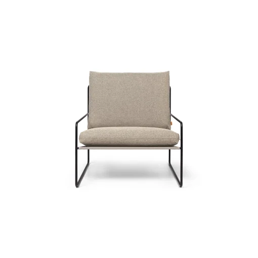 Ferm Living Gepolsterter Sessel Desert Dolce Textil Beige / Innenbereich-Außenbereich - Dunkler Sand - Schwarz Best