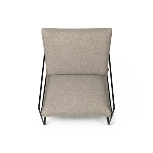 Ferm Living Gepolsterter Sessel Desert Dolce Textil Beige / Innenbereich-Außenbereich - Dunkler Sand - Schwarz Best