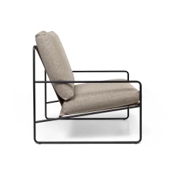Ferm Living Gepolsterter Sessel Desert Dolce Textil Beige / Innenbereich-Außenbereich - Dunkler Sand - Schwarz Best